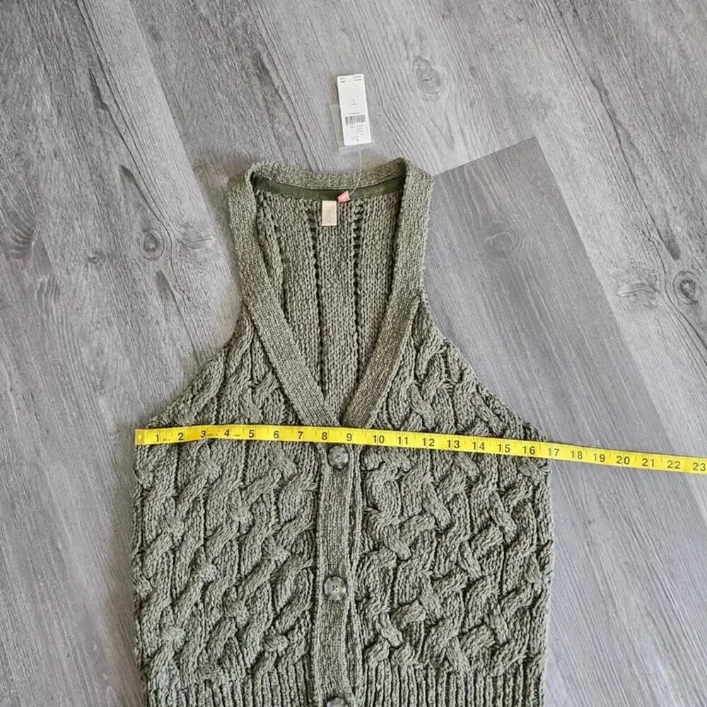 NWT Anthro Pilcro Olive Sweater Tank - Picture 4 of 10